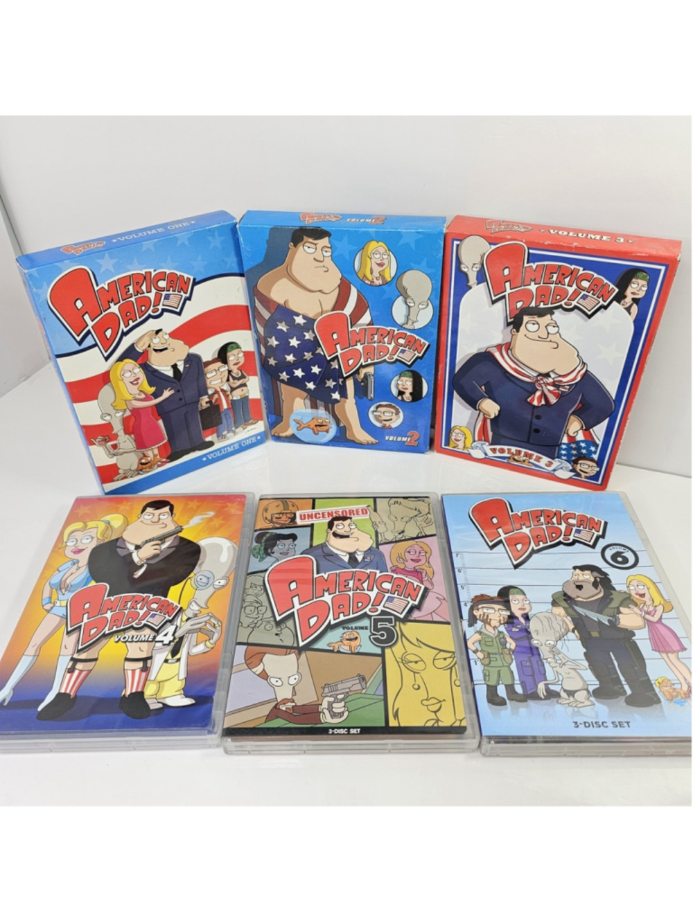 American Dad DVD Lot Volumes 1-6 Complete Set Seasons 1 2 3 4 5 6 All Discs